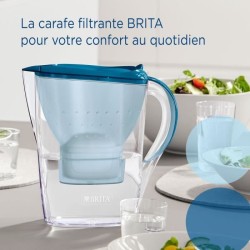 Carafe filtrante BRITA - Marella Bleue - Capacité 2,4L dont 1,4L d'ea