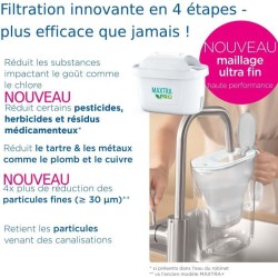 Carafe filtrante BRITA - Marella Bleu XL - Capacité 3,5L dont 2,5L d'