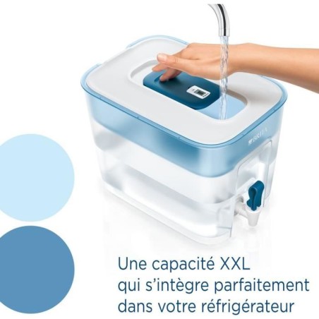 Distributeur d'eau BRITA - Flow - Capacité 8,2L dont 5,2L d'eau filtrée - 1 Cartouche Maxtra Pro All-In-1 incluse