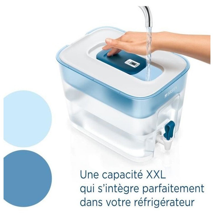 Distributeur d'eau BRITA - Flow - Capacité 8,2L dont 5,2L d'eau filtrée - 1 Cartouche Maxtra Pro All-In-1 incluse Distributeur d'eau BRITA - Flow - Capacité 8,2L dont 5,2L d'eau filtrée - 1 Cartouche Maxtra Pro All-In-1 incluse