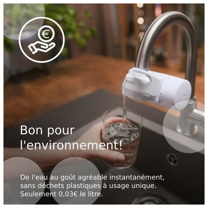 Systeme filtration a eau BRITA - ON TAP - Filtre de rechange - Jusqu'a 4 mois d'eau filtrée