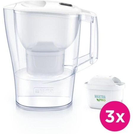 Carafe filtrante BRITA - Aluna Calendar Blanche - Capacité 2,4L dont