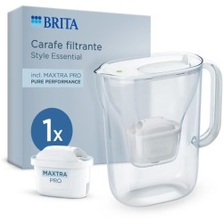 Carafe filtrante BRITA - Style Essential Blanche - Capacité 2,4L dont