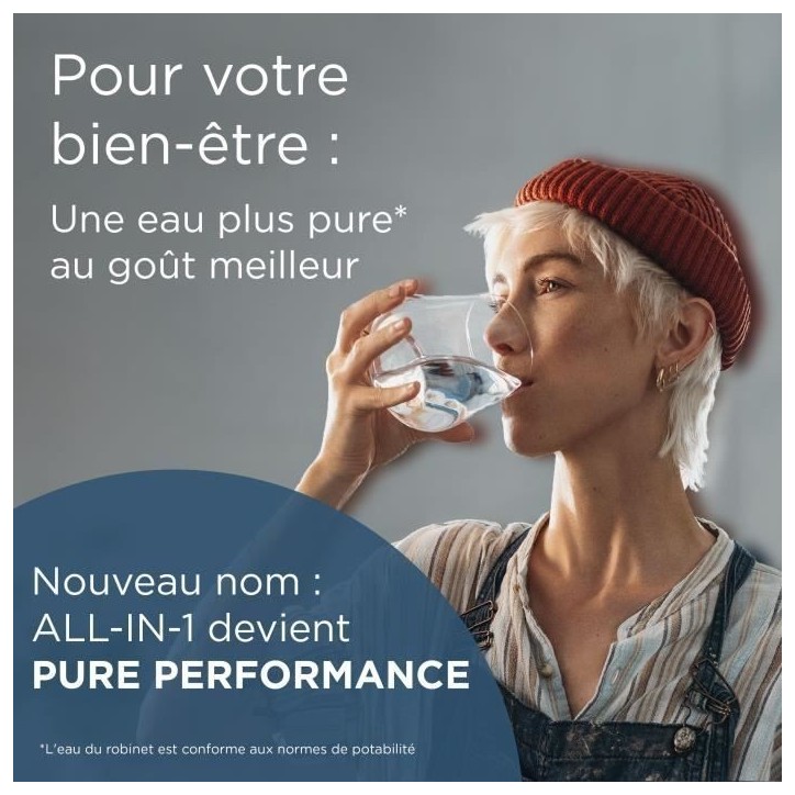 Carafe filtrante BRITA - Style Essential Blanche - Capacité 2,4L dont 1,4L d'eau filtrée - 1 filtre Maxtra Pro Pure performanc
