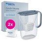Carafe filtrante BRITA - Style Essential Bleu minéral - Capacité 2,4L dont 1,4L d'eau filtrée - 2 filtres Maxtra Pro Pure Carafe filtrante BRITA - Style Essential Bleu minéral - Capacité 2,4L dont 1,4L d'eau filtrée - 2 filtres Maxtra Pro Pure