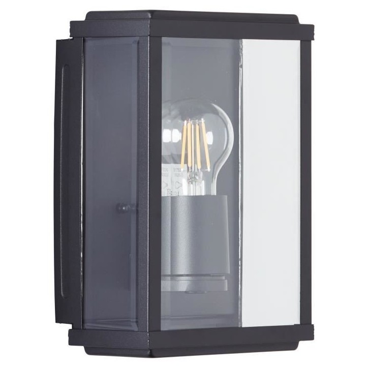 Applique murale extérieure GAIA - BRILLIANT - Noir - Métal/Verre - E27 1x60W