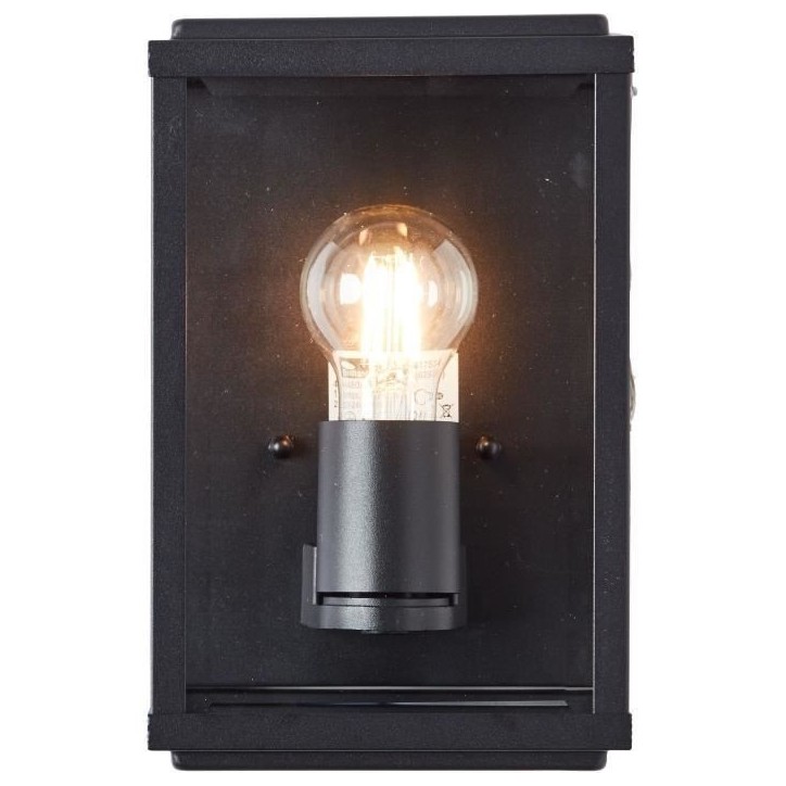 Applique murale extérieure GAIA - BRILLIANT - Noir - Métal/Verre - E27 1x60W
