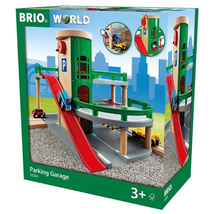 Garage Rail / Route BRIO World - Ravensburger - 3 niveaux - Mixte des 3 ans