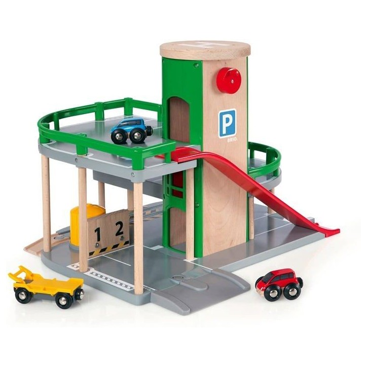 Garage Rail / Route BRIO World - Ravensburger - 3 niveaux - Mixte des 3 ans