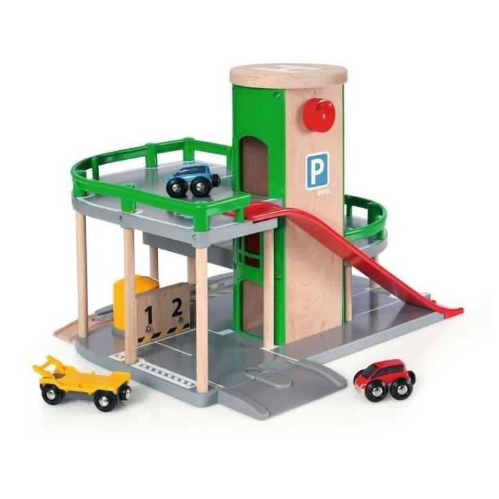 Garage Rail / Route BRIO World - Ravensburger - 3 niveaux - Mixte des 3 ans