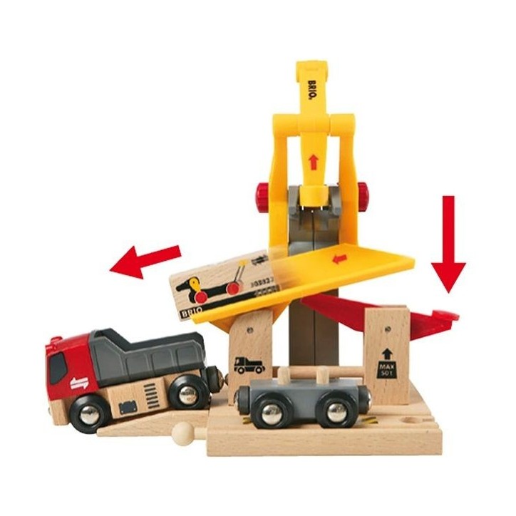 Brio World Grue de Chargement de Marchandises - Accessoire pour circuit de train en bois - Ravensburger - Mixte des 3 ans - 3328