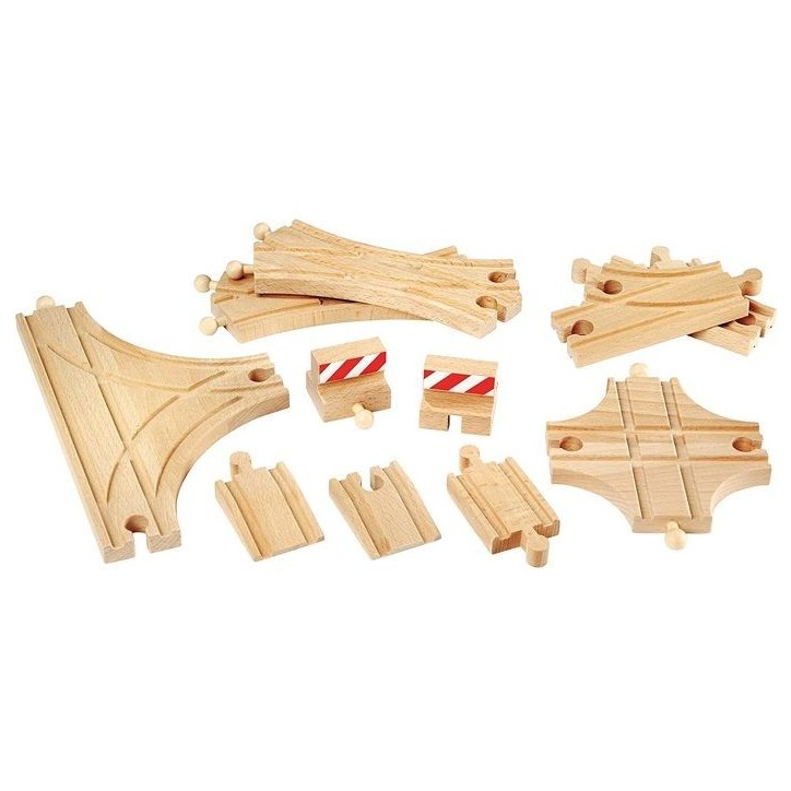 BRIO World - 33307 - Coffret Evolution Avance 11 Rails - Accessoire pour circuit de train en bois - Assortiment de rails - des 3 BRIO World - 33307 - Coffret Evolution Avance 11 Rails - Accessoire pour circuit de train en bois - Assortiment de rails - des 3
