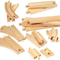 Coffret Evolution Intermédiaire 16 Rails - BRIO - 33402 - Circuit de train en bois pour enfant des 3 ans