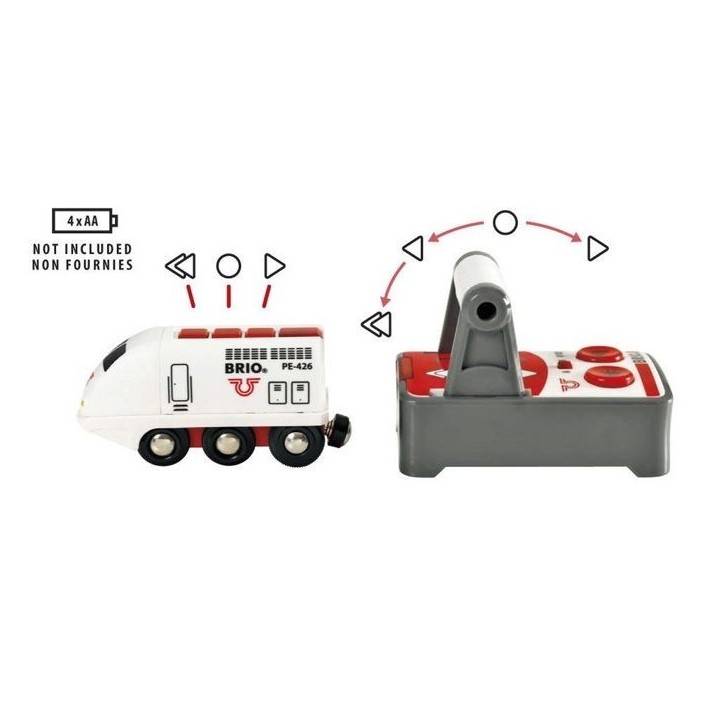 Train de Voyageur Radiocommandé BRIO World - Accessoire son & lumiere en bois - Ravensburger - Mixte - Des 3 ans