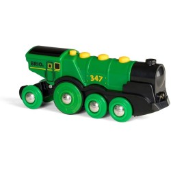 Locomotive Verte Puissante a Piles - BRIO - Circuit de train en bois -