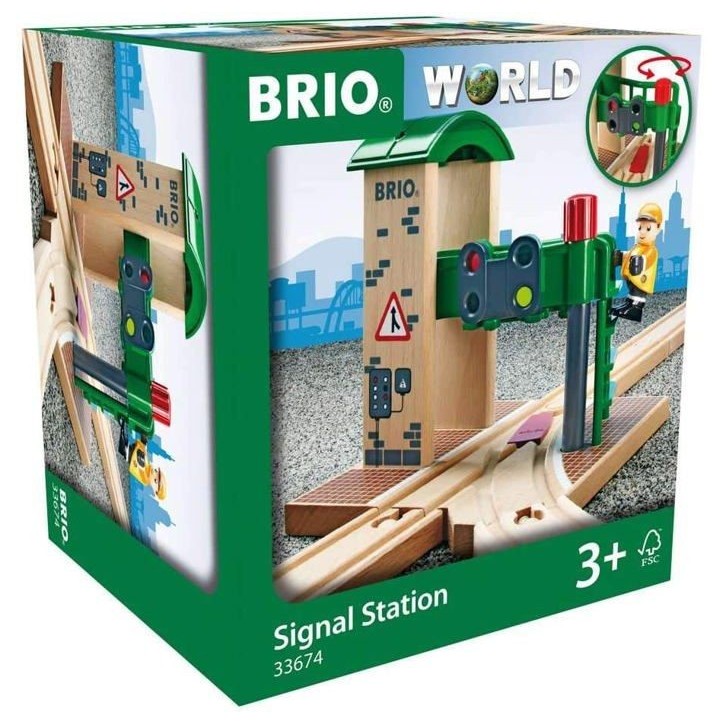 Brio World Station de Controle et d'Aiguillage - Accessoire pour circuit de train en bois - Ravensburger - Mixte des 3 ans - 336