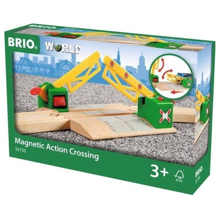 Passage a niveau magnétique Brio 33750 - Accessoire pour circuit de train en bois Passage a niveau magnétique Brio 33750 - Accessoire pour circuit de train en bois