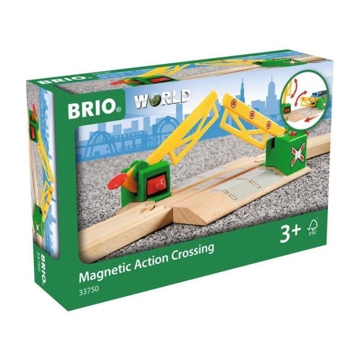 Passage a niveau magnétique Brio 33750 - Accessoire pour circuit de train en bois Passage a niveau magnétique Brio 33750 - Accessoire pour circuit de train en bois