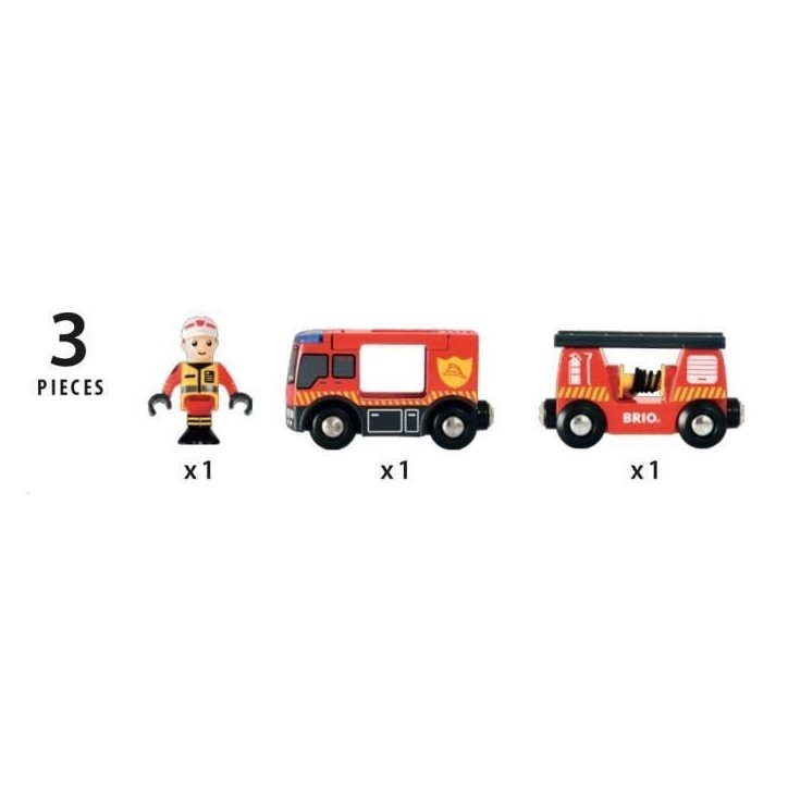 Camion de Pompiers Son et Lumiere BRIO - Ravensburger - Lance a incendie - Mixte - Des 3 ans - 33811 Camion de Pompiers Son et Lumiere BRIO - Ravensburger - Lance a incendie - Mixte - Des 3 ans - 33811