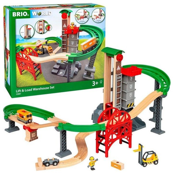 BRIO World Grand Circuit Plateforme Multimodale - Coffret 32 pieces - Circuit de train en bois - Ravensburger - Des 3 ans - 3388 BRIO World Grand Circuit Plateforme Multimodale - Coffret 32 pieces - Circuit de train en bois - Ravensburger - Des 3 ans - 3388