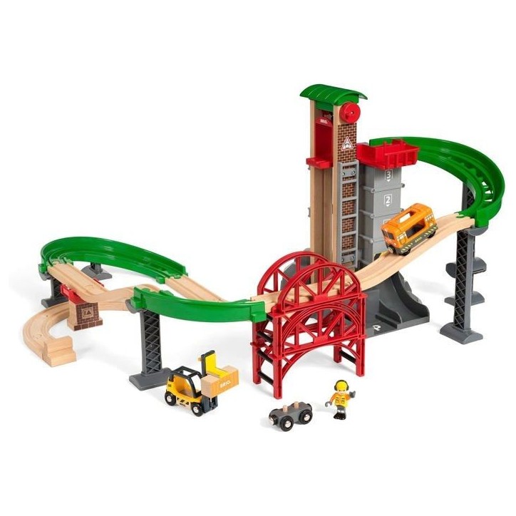 BRIO World Grand Circuit Plateforme Multimodale - Coffret 32 pieces - Circuit de train en bois - Ravensburger - Des 3 ans - 3388 BRIO World Grand Circuit Plateforme Multimodale - Coffret 32 pieces - Circuit de train en bois - Ravensburger - Des 3 ans - 3388