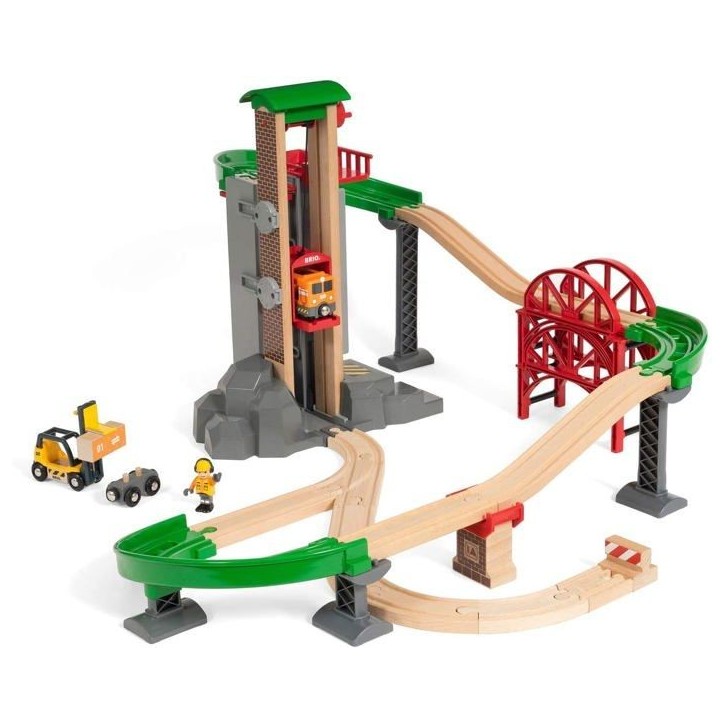 BRIO World Grand Circuit Plateforme Multimodale - Coffret 32 pieces - Circuit de train en bois - Ravensburger - Des 3 ans - 3388 BRIO World Grand Circuit Plateforme Multimodale - Coffret 32 pieces - Circuit de train en bois - Ravensburger - Des 3 ans - 3388