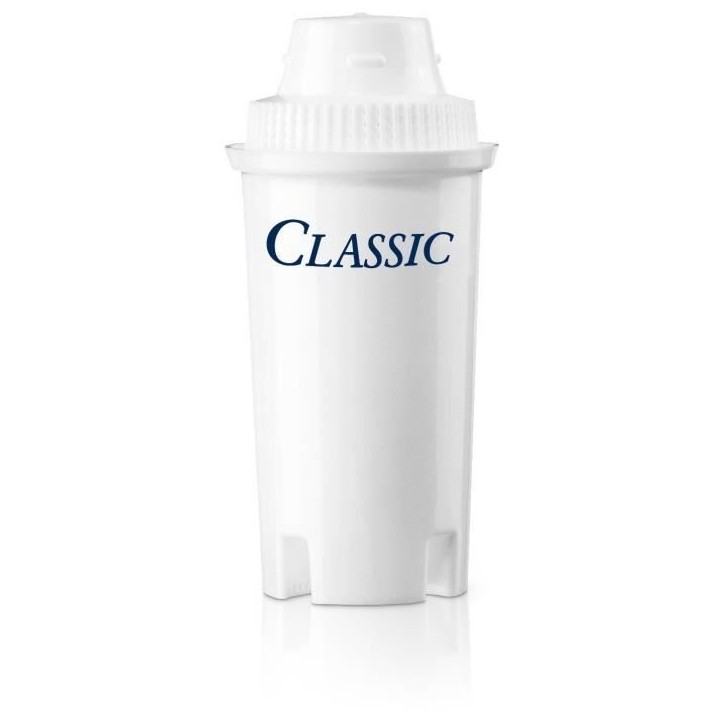 Cartouches filtrantes BRITA Classic - Pack de 3 - Réduction de tartre, chlore et impuretés - Blanc