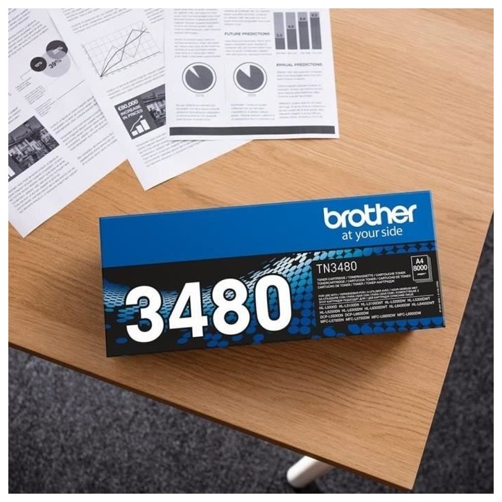 Cartouche de toner BROTHER TN3480 a rendement élevé - Noir Cartouche de toner BROTHER TN3480 a rendement élevé - Noir