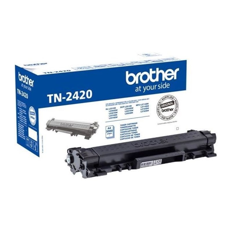 Cartouche de toner noir haute capacité TN2420 - BROTHER - Laser - 300 Cartouche de toner noir haute capacité TN2420 - BROTHER - Laser - 300