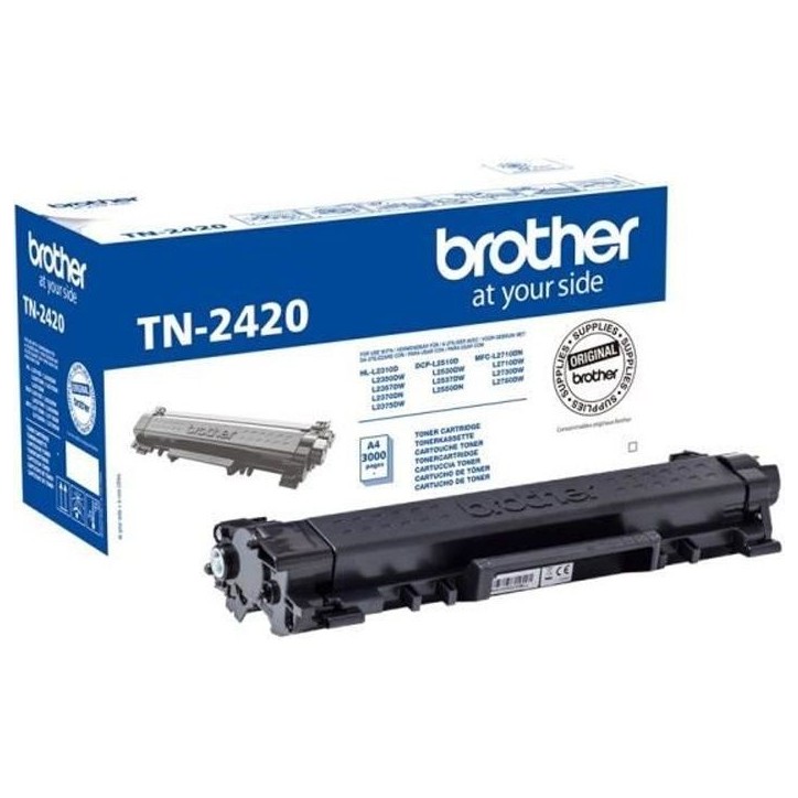 Cartouche de toner noir haute capacité TN2420 - BROTHER - Laser - 3000 pages