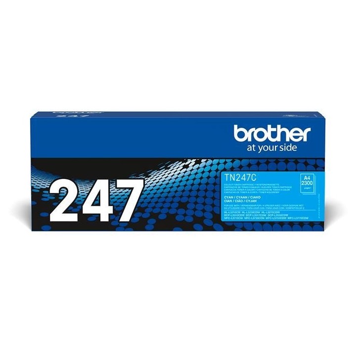 Toner cyan haute capacité - BROTHER - TN247C - 2300 pages Toner cyan haute capacité - BROTHER - TN247C - 2300 pages