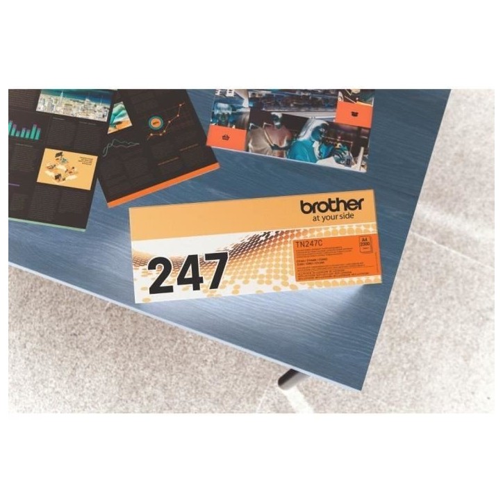 Toner cyan haute capacité - BROTHER - TN247C - 2300 pages Toner cyan haute capacité - BROTHER - TN247C - 2300 pages