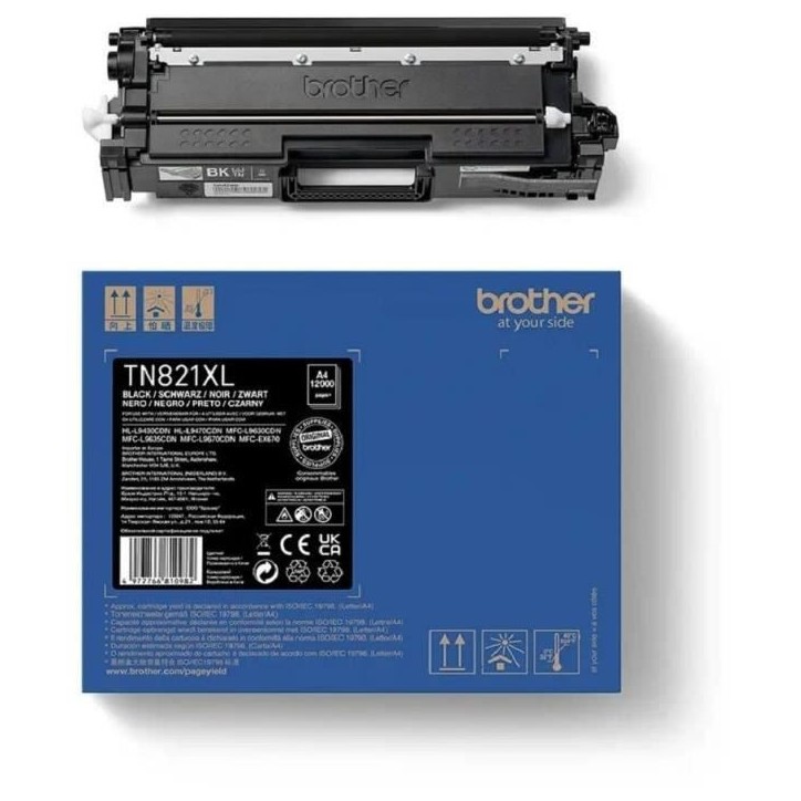 Toner noir - BROTHER - TN821XLBK - 12 000 pages Toner noir - BROTHER - TN821XLBK - 12 000 pages