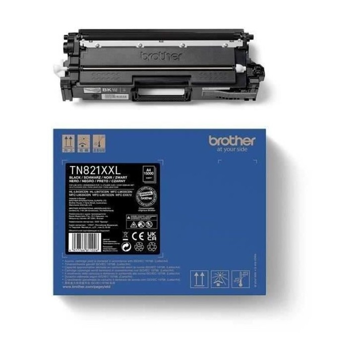 Toner noir - BROTHER - TN821XXLBK - 15 000 pages Toner noir - BROTHER - TN821XXLBK - 15 000 pages