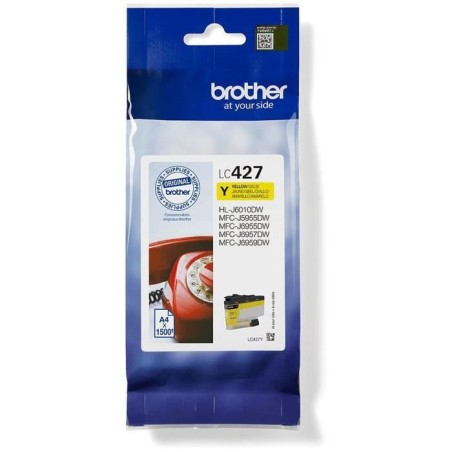 Cartouche d'encre LC427Y - BROTHER - Jaune - 1500 pages - Pour Brother MFC-J6955DW, MFC-J6957DW, MFC-J5955DW et HL-J6010DW