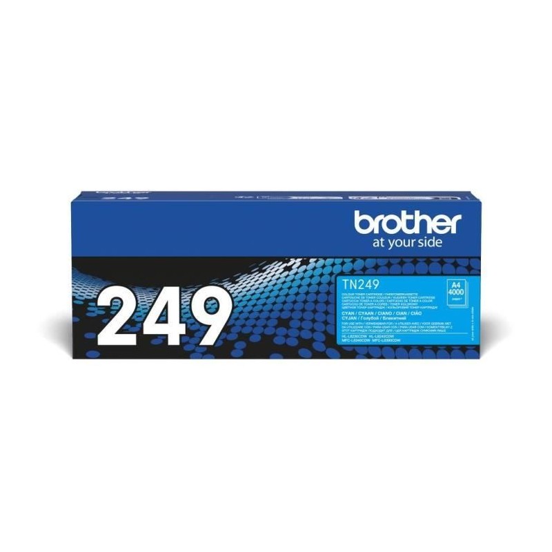 Toner trés haute capacité - BROTHER - TN249C - Cyan - 4000 pages Toner trés haute capacité - BROTHER - TN249C - Cyan - 4000 pages