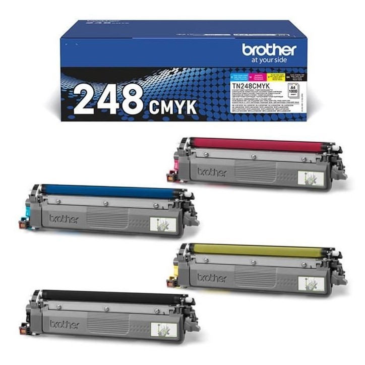 Pack Toner standard - BROTHER - TN248VAL - Cyan Magenta Jaune Noir - 4x1000 pages Pack Toner standard - BROTHER - TN248VAL - Cyan Magenta Jaune Noir - 4x1000 pages