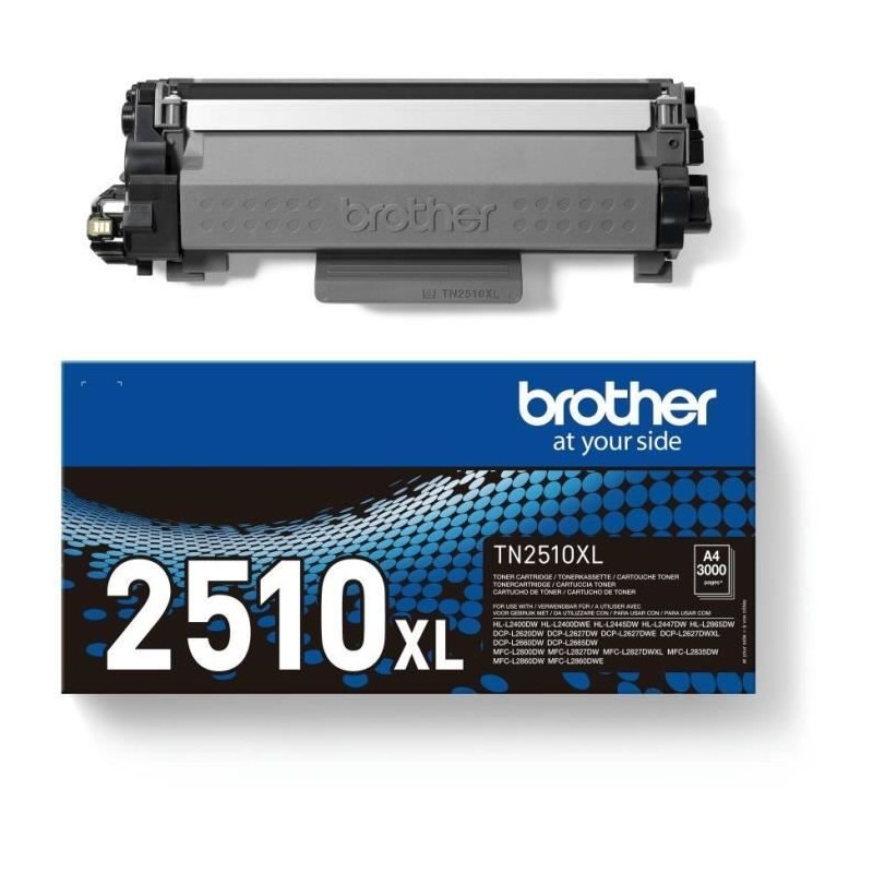 Toner noir haute capacité Brother TN2510XL - 3000 pages
