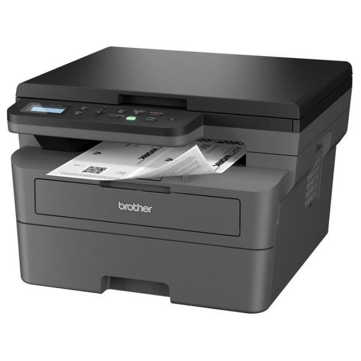 Imprimante multifonction Brother Multifonction 3-en-1 laser monochrome avec impression recto-verso, WiFi, toner embarque 700 pag