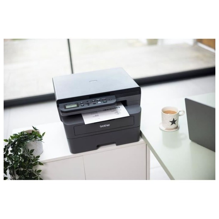 Imprimante multifonction Brother Multifonction 3-en-1 laser monochrome avec impression recto-verso, WiFi, toner embarque 700 pag