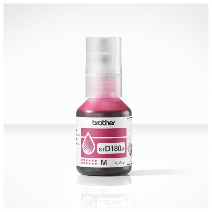 Bouteille d'encre - Brother - BTD180M - Magenta - 5000 pages - Unité - Standard Bouteille d'encre - Brother - BTD180M - Magenta - 5000 pages - Unité - Standard