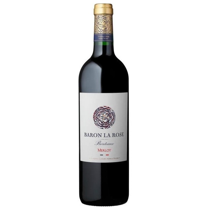 Baron La rosé Merlot 2022 Bordeaux - Vin rouge de Bordeaux