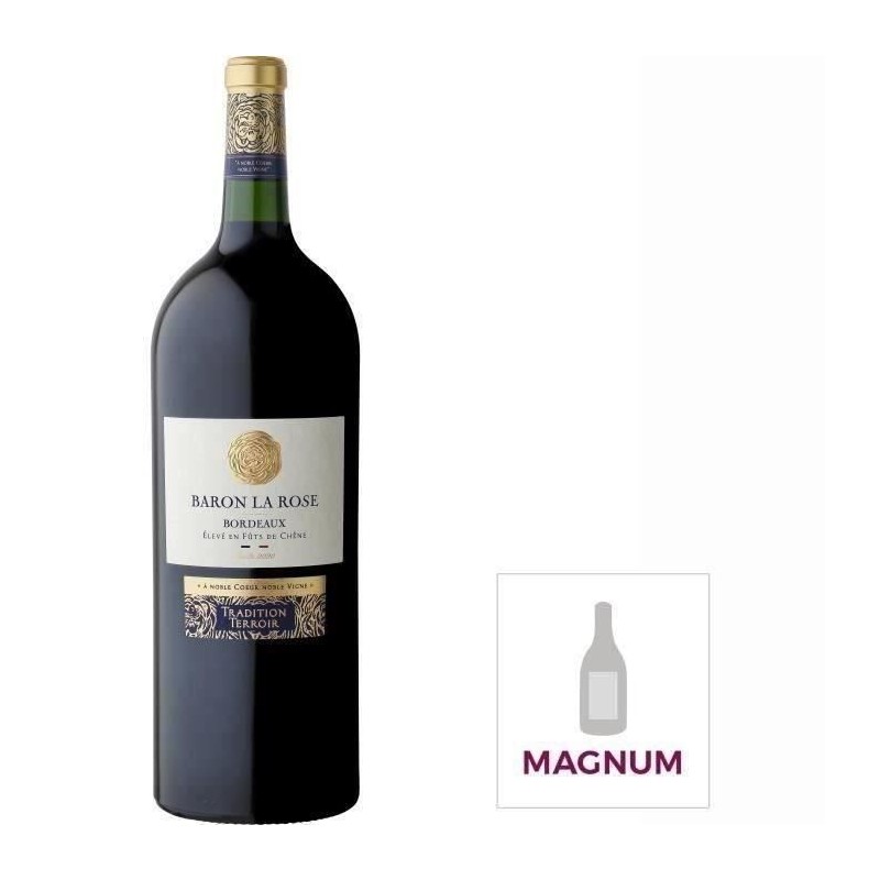 Magnum Baron La rosé Tradition 2022 Bordeaux - Vin rouge de Bordeaux Magnum Baron La rosé Tradition 2022 Bordeaux - Vin rouge de Bordeaux