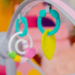 BRIGHT STARTS Balancelle bébé électrique compacte – Animaux, rose