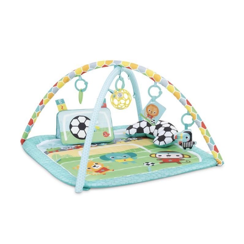 BRIGHT STARTS Tapis d'Eveil bébé Football, Arche de jeu avec jouets