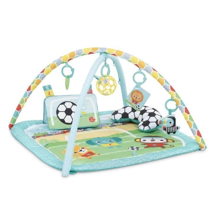 BRIGHT STARTS Tapis d'Eveil bébé Football, Arche de jeu avec jouets Oball, Musique et Lumieres, Cadeau Noel bébé BRIGHT STARTS Tapis d'Eveil bébé Football, Arche de jeu avec jouets Oball, Musique et Lumieres, Cadeau Noel bébé