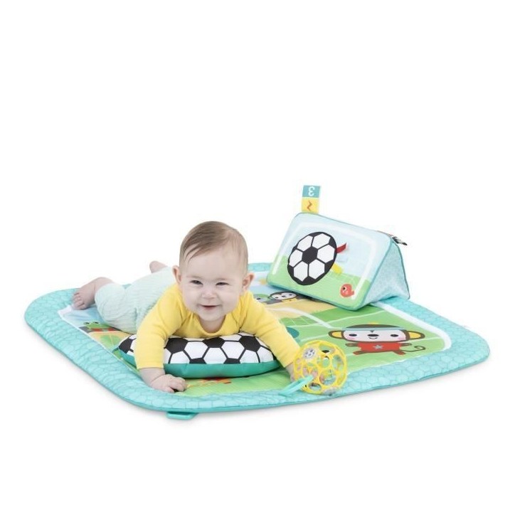 BRIGHT STARTS Tapis d'Eveil bébé Football, Arche de jeu avec jouets Oball, Musique et Lumieres, Cadeau Noel bébé BRIGHT STARTS Tapis d'Eveil bébé Football, Arche de jeu avec jouets Oball, Musique et Lumieres, Cadeau Noel bébé
