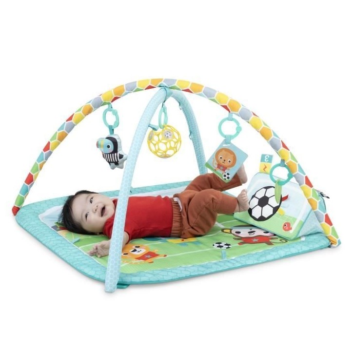 BRIGHT STARTS Tapis d'Eveil bébé Football, Arche de jeu avec jouets Oball, Musique et Lumieres, Cadeau Noel bébé BRIGHT STARTS Tapis d'Eveil bébé Football, Arche de jeu avec jouets Oball, Musique et Lumieres, Cadeau Noel bébé