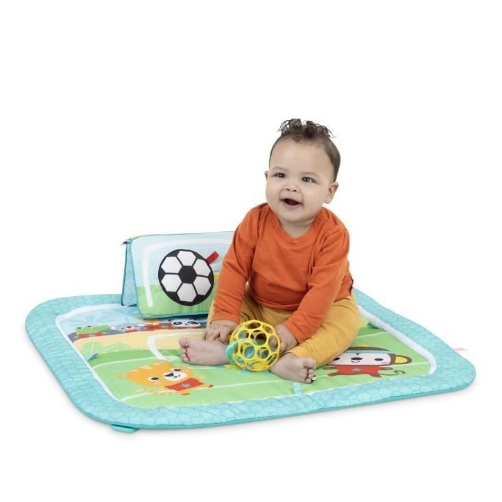 BRIGHT STARTS Tapis d'Eveil bébé Football, Arche de jeu avec jouets Oball, Musique et Lumieres, Cadeau Noel bébé BRIGHT STARTS Tapis d'Eveil bébé Football, Arche de jeu avec jouets Oball, Musique et Lumieres, Cadeau Noel bébé