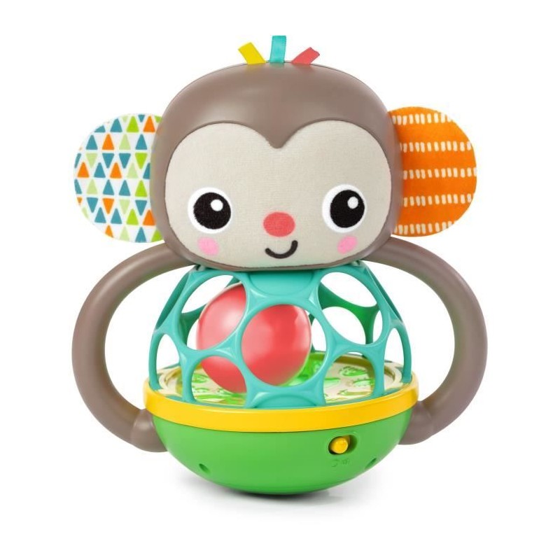 BRIGHT STARTS Jouet hochet musical et lumineux Grab - Giggle Monkey - BRIGHT STARTS Jouet hochet musical et lumineux Grab - Giggle Monkey -